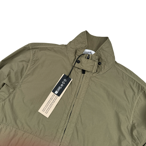 Stone Island 2026 Khaki Nylon Smerigliato-TC Bomber Jacket - Small