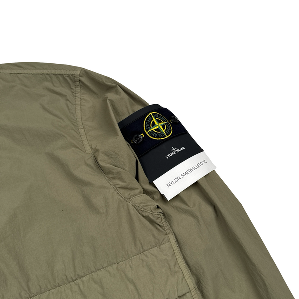 Stone Island 2026 Khaki Nylon Smerigliato-TC Bomber Jacket - Small