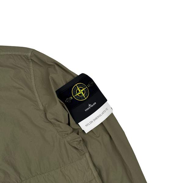 Stone Island 2026 Khaki Nylon Smerigliato-TC Bomber Jacket - Small