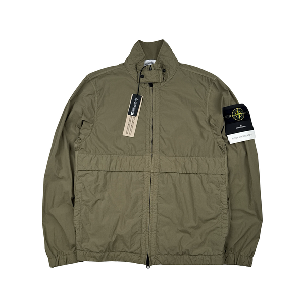 Stone Island 2026 Khaki Nylon Smerigliato-TC Bomber Jacket - Small