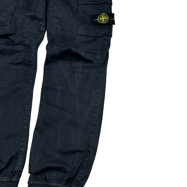 Stone Island 2024 Navy RE Fit Cargo Trousers - 30”