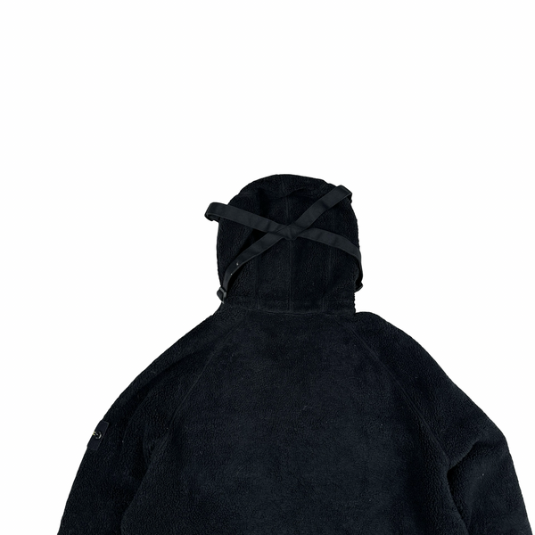 Stone Island 2021 Black Teddy Fleece Zipped Jacket - Large