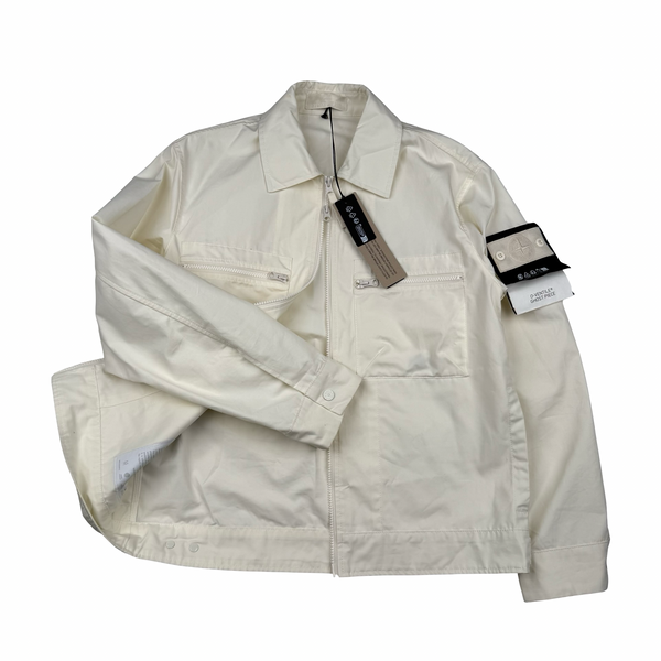 Stone Island 2024 Ivory O-Ventile Ghost Piece Overshirt - Small