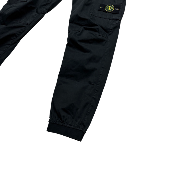 Stone Island 2021 Black RE T Cargo Trousers - 32"