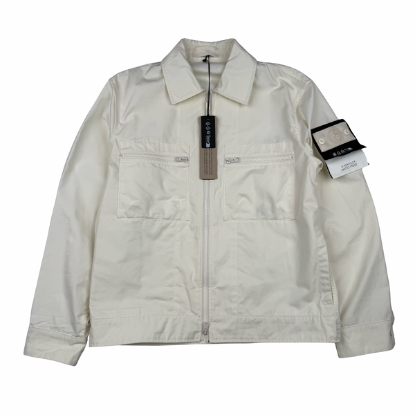 Stone Island 2024 Ivory O-Ventile Ghost Piece Overshirt - Small