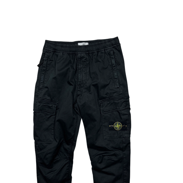 Stone Island 2021 Black RE T Cargo Trousers - 32"