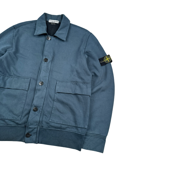 Stone Island 2006 Vintage Navy Cotton Buttoned Jacket - XL