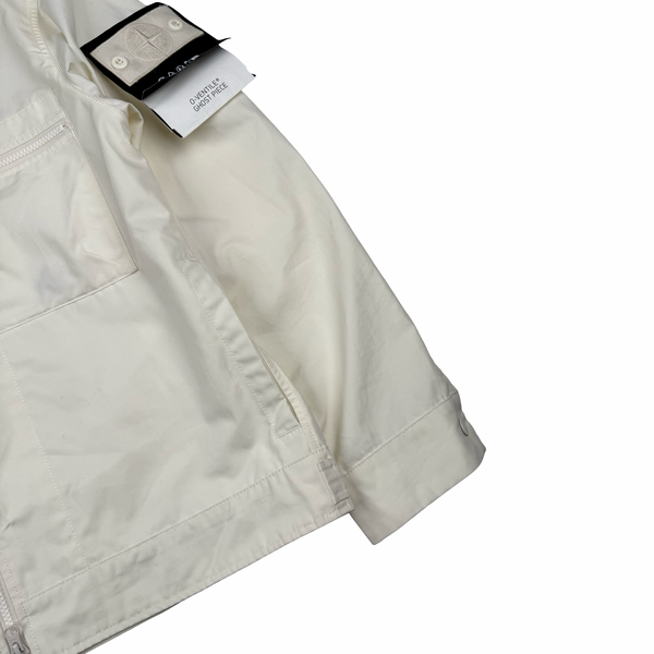 Stone Island 2024 Ivory O-Ventile Ghost Piece Overshirt - Small