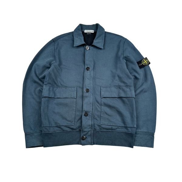 Stone Island 2006 Vintage Navy Cotton Buttoned Jacket - XL