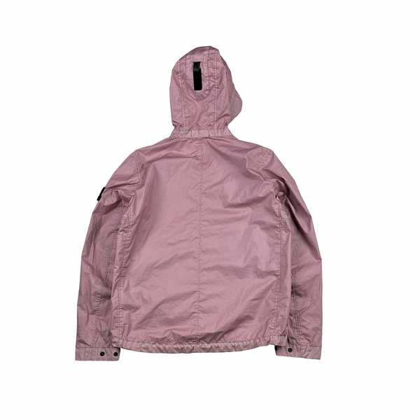Stone Island Pink Membrana 3L TC Hooded Jacket - Small
