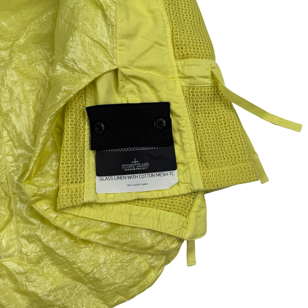 Stone Island 2022 Yellow Shadow Project Glass Linen Utility Vest - Medium - Large