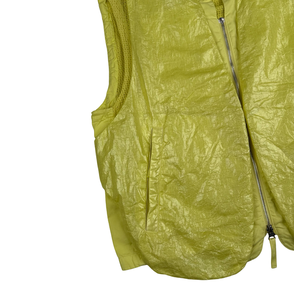 Stone Island 2022 Yellow Shadow Project Glass Linen Utility Vest - Medium - Large