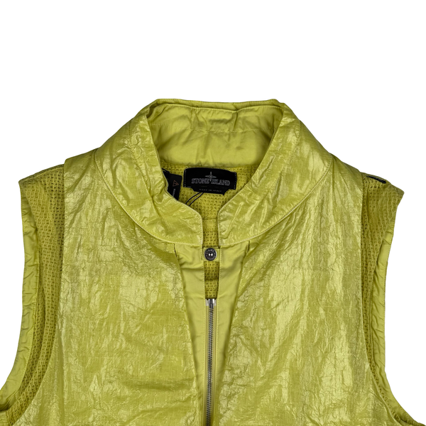 Stone Island 2022 Yellow Shadow Project Glass Linen Utility Vest - Medium - Large