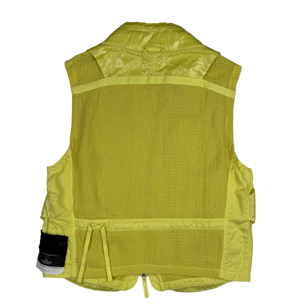 Stone Island 2022 Yellow Shadow Project Glass Linen Utility Vest - Medium - Large