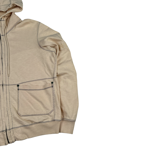 Stone Island 2007 Denims Pale Peach/Beige Cotton Zip Hoodie- Large