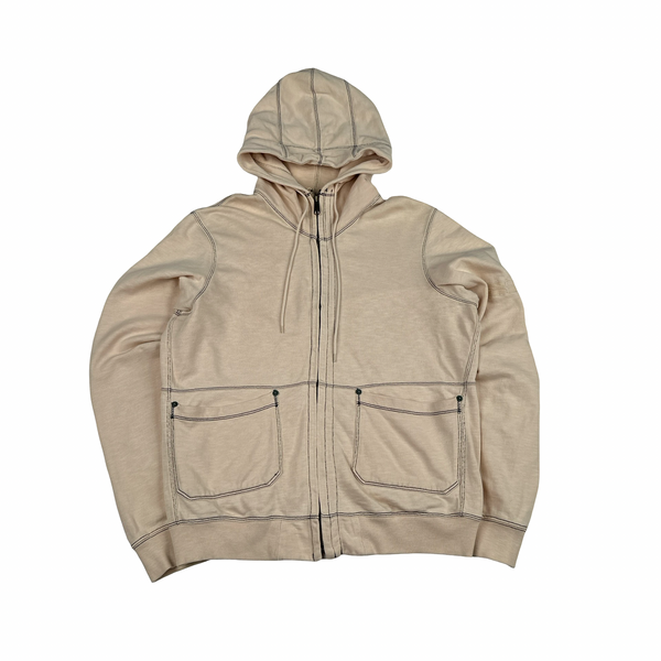 Stone Island 2007 Denims Pale Peach/Beige Cotton Zip Hoodie- Large