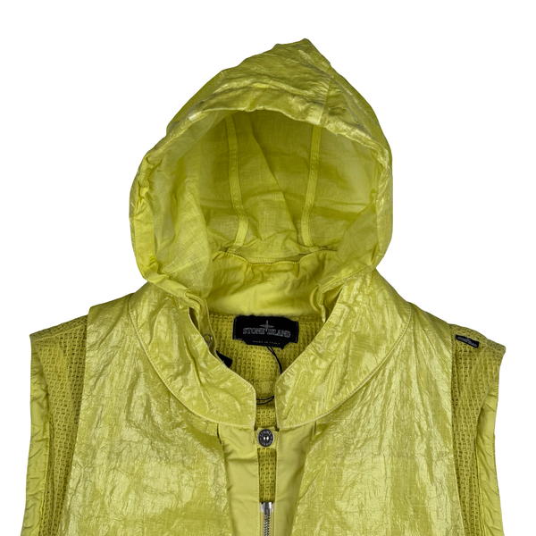 Stone Island 2022 Yellow Shadow Project Glass Linen Utility Vest - Medium - Large