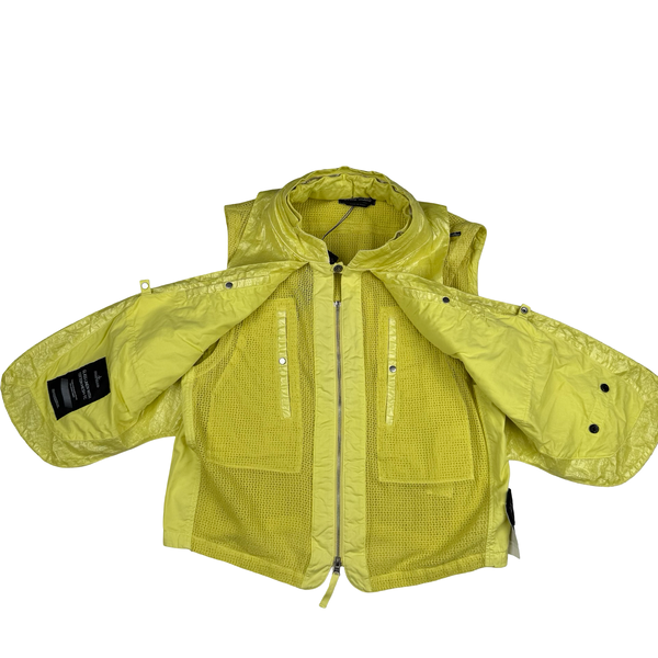 Stone Island 2022 Yellow Shadow Project Glass Linen Utility Vest - Medium - Large