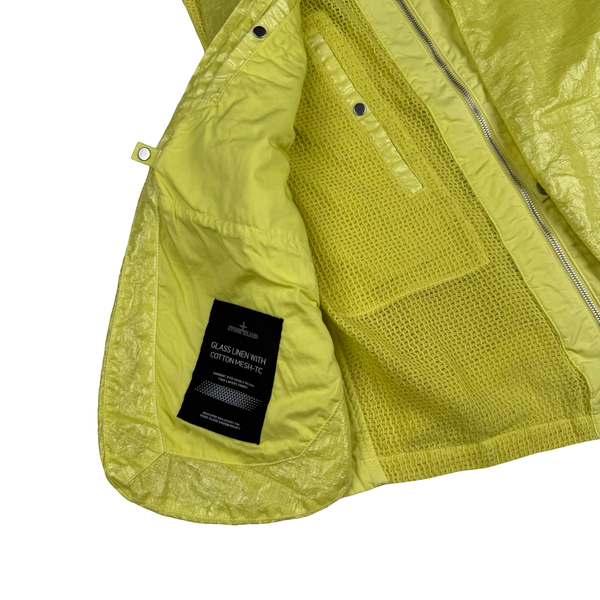 Stone Island 2022 Yellow Shadow Project Glass Linen Utility Vest - Medium - Large