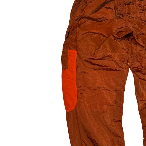 Stone Island 2020 Burnt Orange Nylon Metal Trousers - 34"