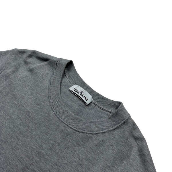 Stone Island 2021 Light Grey Crewneck Sweatshirt - Medium