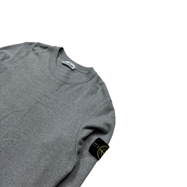 Stone Island 2021 Light Grey Crewneck Sweatshirt - Medium