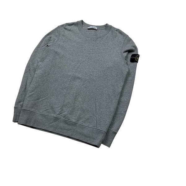 Stone Island 2021 Light Grey Crewneck Sweatshirt - Medium