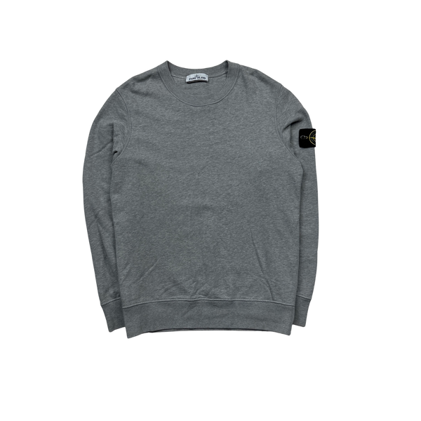 Stone Island 2021 Light Grey Crewneck Sweatshirt - Medium