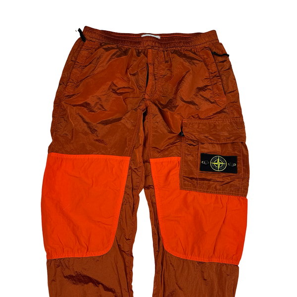 Stone Island 2020 Burnt Orange Nylon Metal Trousers - 34"