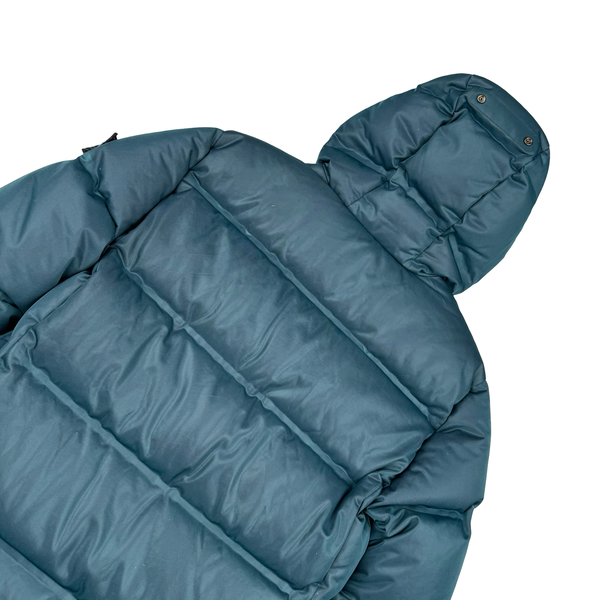Stone Island 2010 Teal Welded Down Balaclava Puffer Jacket - Large