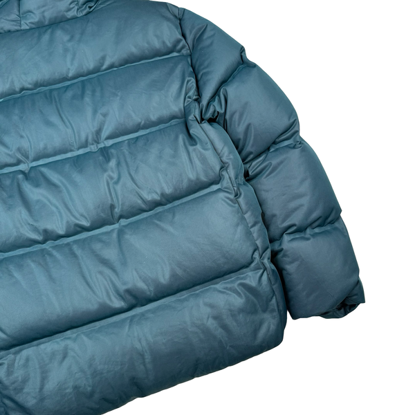 Stone Island 2010 Teal Welded Down Balaclava Puffer Jacket - Large