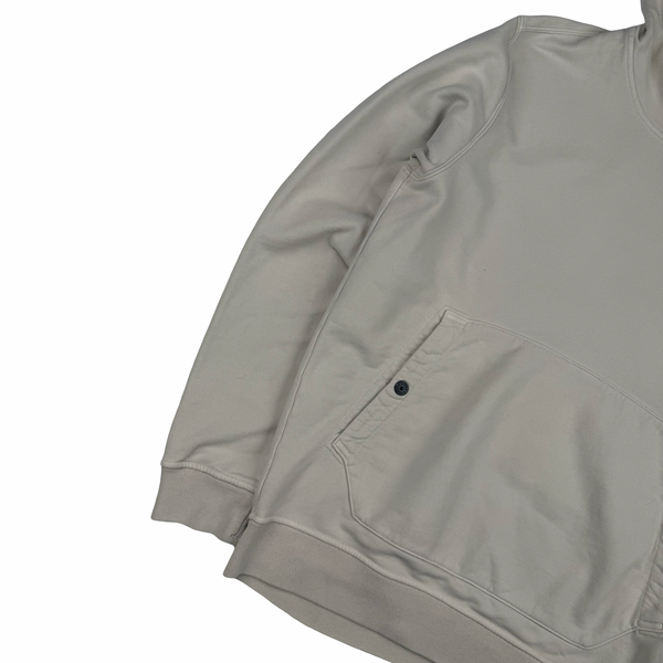Stone Island 2023 Cream Cotton Hoodie Jumper - Large