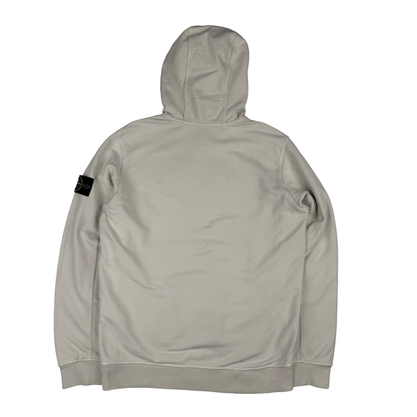 Stone Island 2023 Cream Cotton Hoodie Jumper - Large