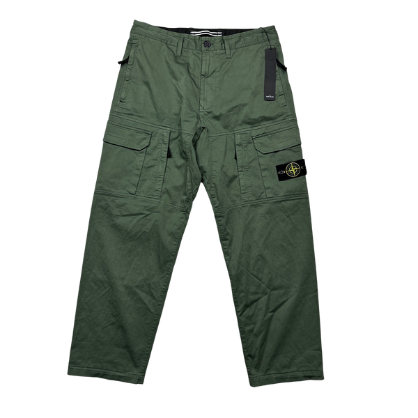 Stone Island 2021 Green Baggy Cargo Trousers 32 Mat s Island