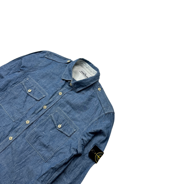 Stone Island 2015 Cotton Button Down Shirt - Medium