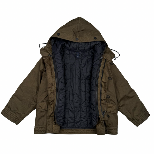 Cp Company Kids Khaki 2002 Vintage Removable Lined Jacket - 10 Yrs (140cm)