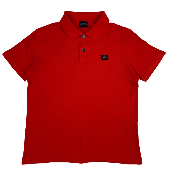 Paul Shark Red Short Sleeve Polo - Medium
