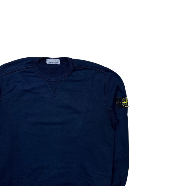 Stone Island 2018 Blue Cotton Crewneck Sweatshirt - Large