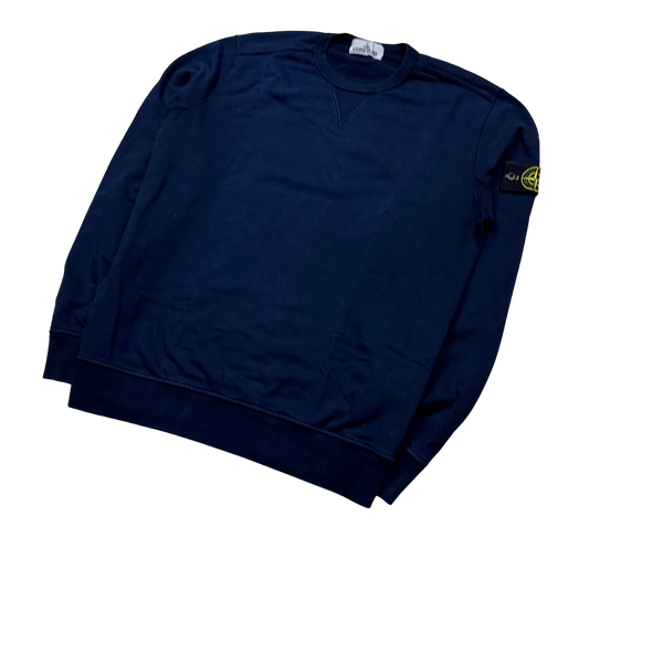 Stone Island 2018 Blue Cotton Crewneck Sweatshirt - Large
