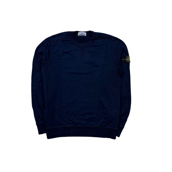 Stone Island 2018 Blue Cotton Crewneck Sweatshirt - Large