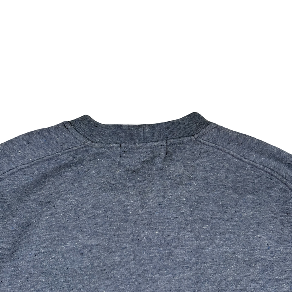 Stone Island Blue Marl Cotton Crew Neck Jumper - Medium