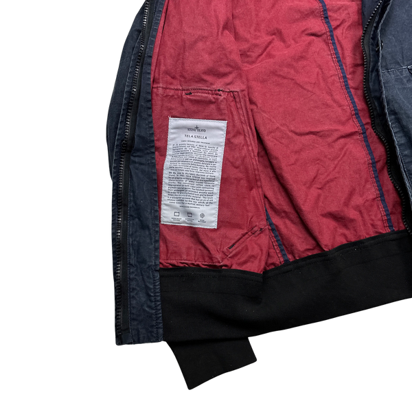 Stone Island Navy 2013 Tela Stella Hooded Jacket - Small