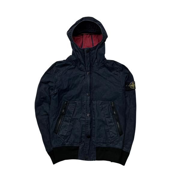 Stone Island Navy 2013 Tela Stella Hooded Jacket - Small