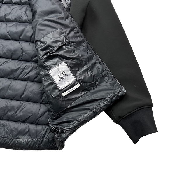 CP Company Black Hybrid Padded Soft Shell Jacket - Large