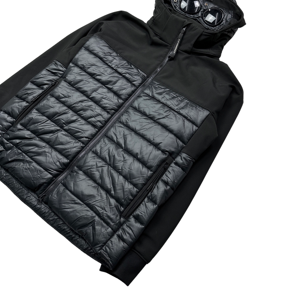 CP Company Black Hybrid Padded Soft Shell Jacket - Large