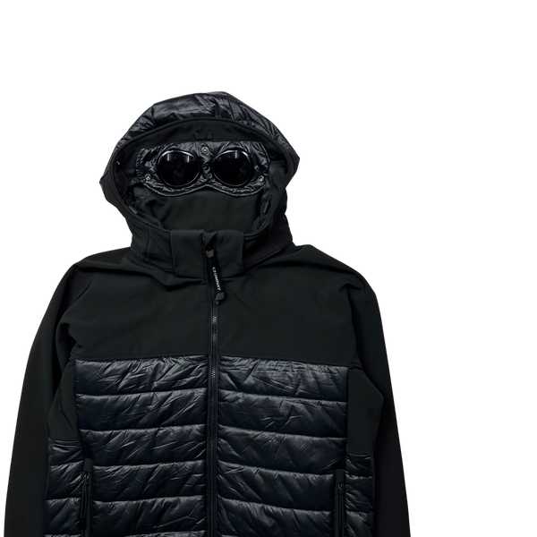 CP Company Black Hybrid Padded Soft Shell Jacket - Large