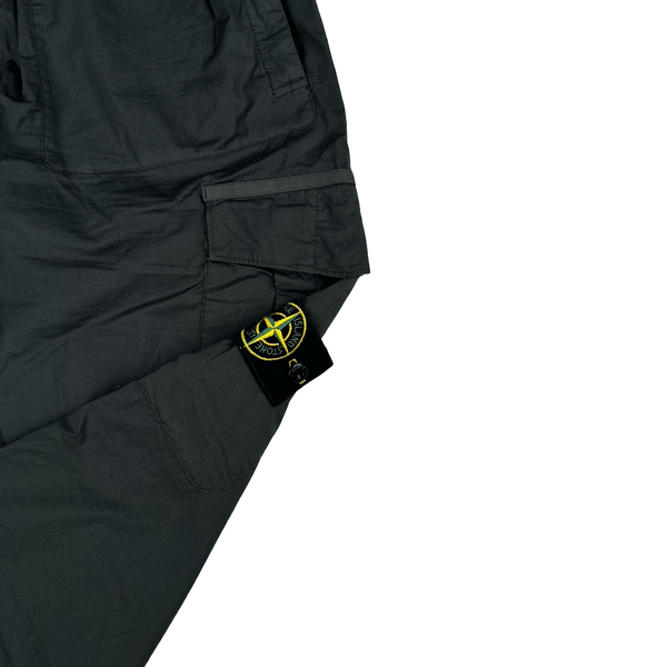 Stone Island 2023 Grey Regular Fit Stretch Cotton Tela Cargo Trousers - 36"