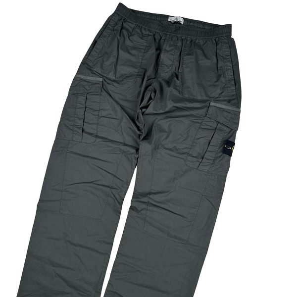 Stone Island 2023 Grey Regular Fit Stretch Cotton Tela Cargo Trousers - 36"
