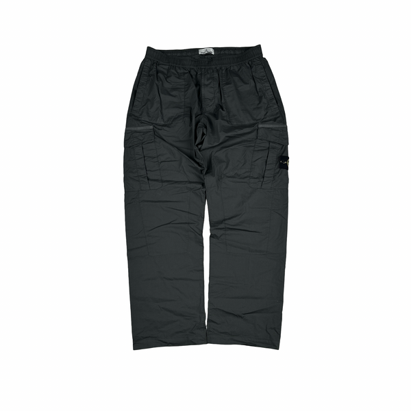 Stone Island 2023 Grey Regular Fit Stretch Cotton Tela Cargo Trousers - 36"