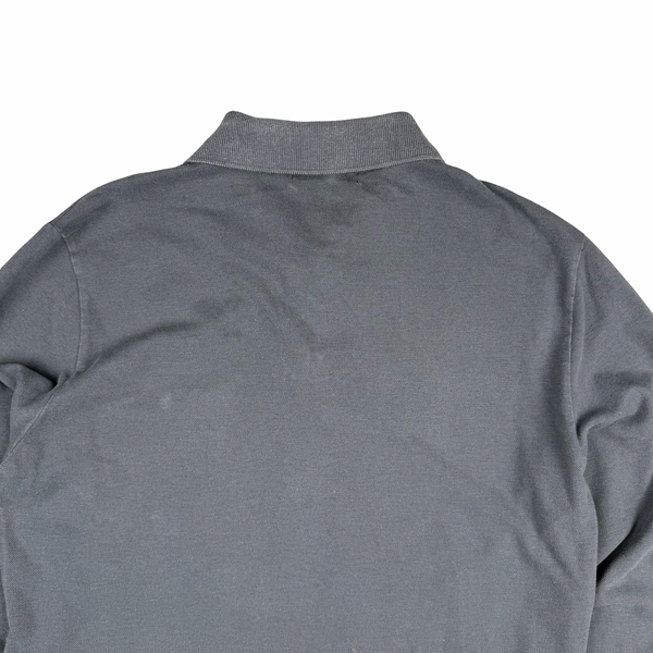 Stone Island Grey Button Up Long Sleeve Polo Shirt - Medium